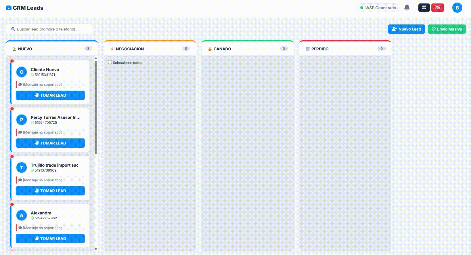 CRM Kanban G-SELL